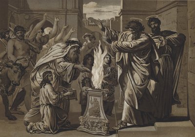 St. Paulus en St. Barnabas in Lystra door Spanish School